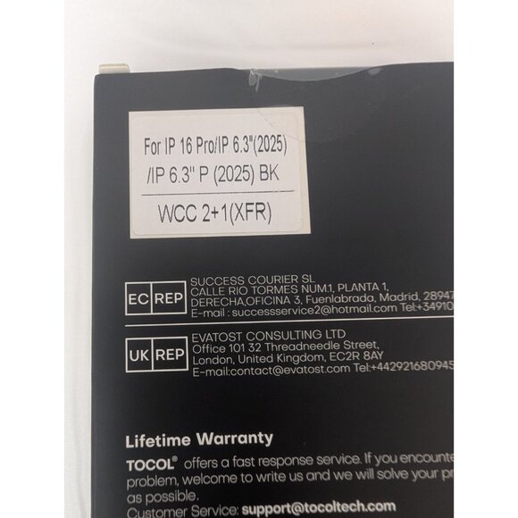 iPhone 16Pro/17 Screen Protector 6.3 inch 9H Hardness Military Grade 2 Pack - Picture 6 of 10